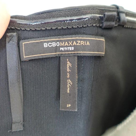 BCBG Black & Ivory Tiered Strapless Cocktail Dress - Picture 6 of 6